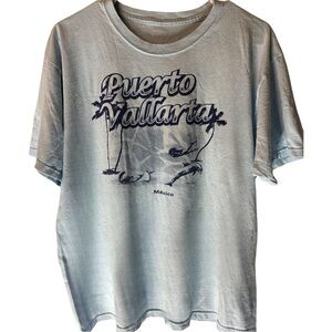 VINTAGE Puerto Vallarta Shirt Blue Size (Possibly a Large)